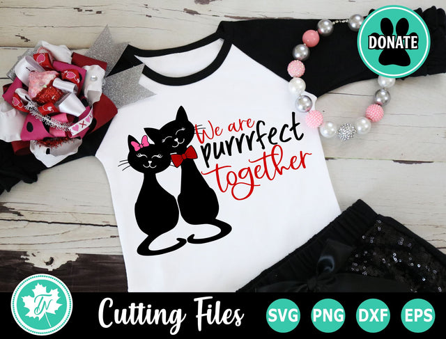 Valentine SVG | Valentines Day SVG | Purrrfect Together SVG TrueNorthImagesCA 