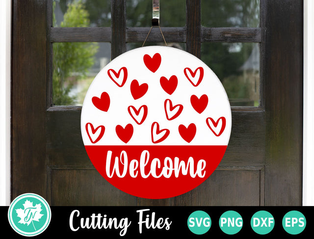 Valentine SVG | Welcome Valentine Round Sign SVG TrueNorthImagesCA 
