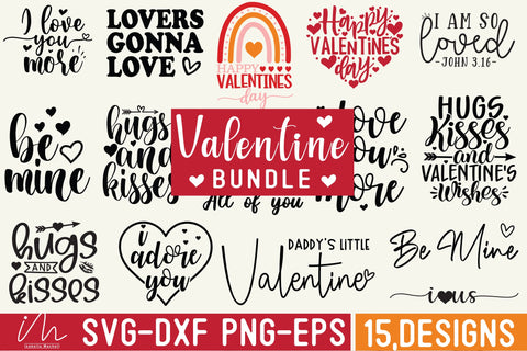 Valentine t-shirt bundle, Happy valentine t shirt svg, Valentine cricut, papa's little valentine, love svg SVG Isabella Machell 