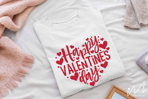 Valentine t-shirt bundle, Happy valentine t shirt svg, Valentine cricut, papa's little valentine, love svg SVG Isabella Machell 