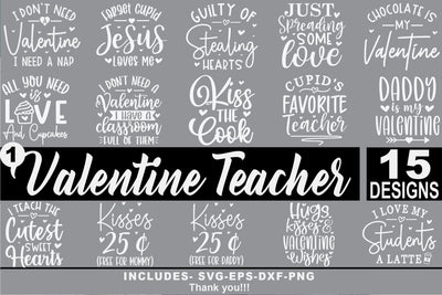 Valentine teacher svg bundle, Valentine day teacher shirt, Happy Valentine day svg, Valentine teacher t shirt, Valentine svg bundle, Valentine day cut files SVG Isabella Machell 