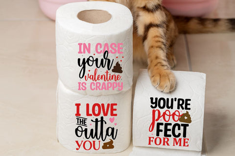 Valentine Toilet Paper SVG Bundle SVG Regulrcrative 