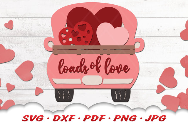 Valentine Truck SVG | Old Truck SVG | Valentines Day SVG SVG Cloud9Design 