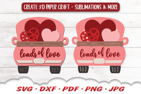 Valentine Truck SVG | Old Truck SVG | Valentines Day SVG SVG Cloud9Design 
