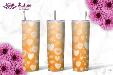 Valentine Tumbler, Valentines tumbler, Valentines Day Tumbler, Heart Tumbler, Love Tumbler, Tumbler Bundle, Wrap Sublimation design for 20 Oz Skinny Tumbler Sublimation KatineDesign 