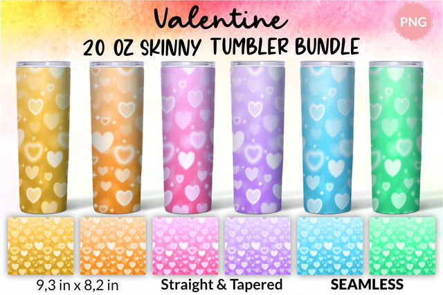 Valentine Tumbler, Valentines tumbler, Valentines Day Tumbler, Heart Tumbler, Love Tumbler, Tumbler Bundle, Wrap Sublimation design for 20 Oz Skinny Tumbler Sublimation KatineDesign 