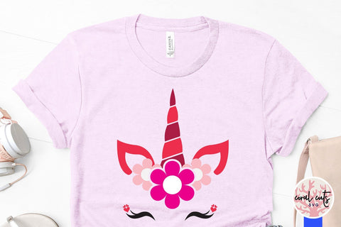 Valentine Unicorn Face-Unicorn SVG EPS DXF PNG SVG CoralCutsSVG 