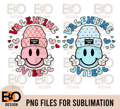 Valentine Vibes Png, Valentine’s Day PNG, Smiley Face Png, Retro Valentines Design, Sublimation Design Download, Digital Download Sublimation BOO-design 