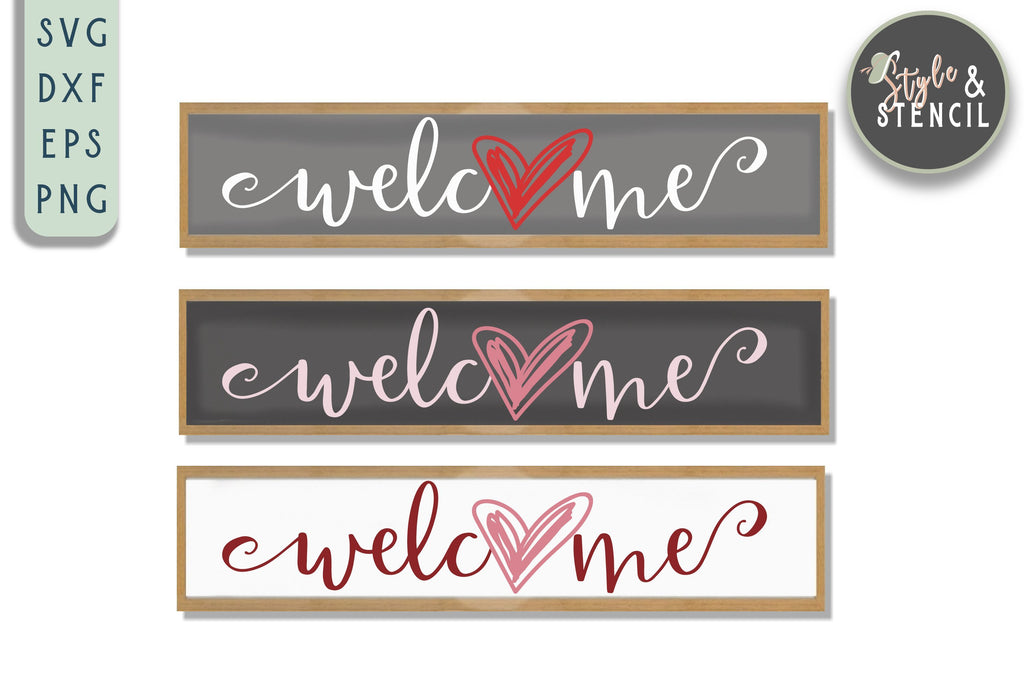 Valentine Welcome Heart SVG - Valentine Sign SVG - Valentine Welcome ...