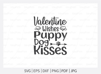 Valentine Wishes Puppy Dog Kisses svg, Dog Bandana svg, Valentine's Day Dog Bandana svg, Valentine's Day svg, Dog valentine svg, Dog Life svg, dog valentine quotes, Dog SVG Dinvect 