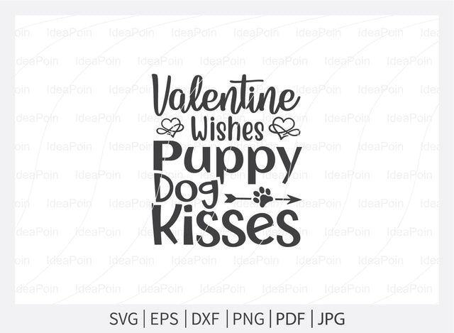 Valentine Wishes Puppy Dog Kisses svg, Dog Bandana svg, Valentine's Day Dog Bandana svg, Valentine's Day svg, Dog valentine svg, Dog Life svg, dog valentine quotes, Dog SVG Dinvect 