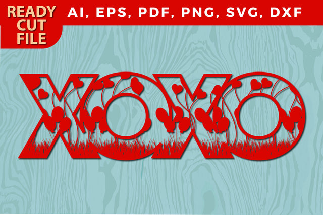 Valentine XOXO laser/paper cut svg file SVG MD JOYNAL ABDIN 