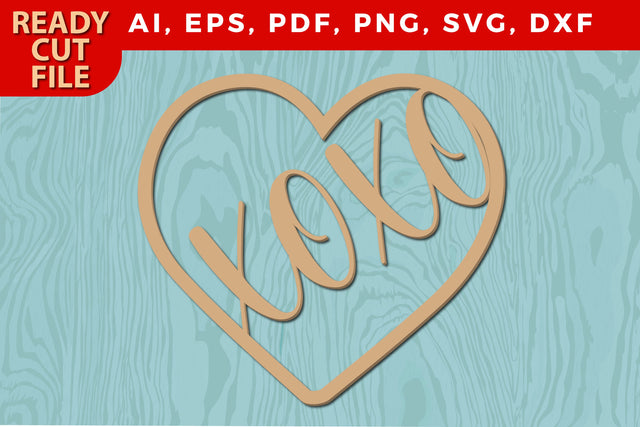 Valentine xoxo laser/paper cut svg file SVG MD JOYNAL ABDIN 