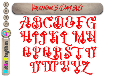 Valentines Alphabet letter svg SVG Artinrhythm shop 