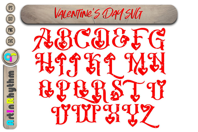 Valentines Alphabet letter svg SVG Artinrhythm shop 