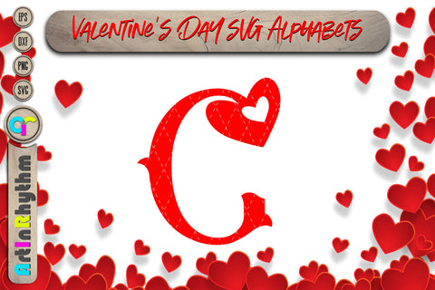 Valentines Alphabet letter svg SVG Artinrhythm shop 