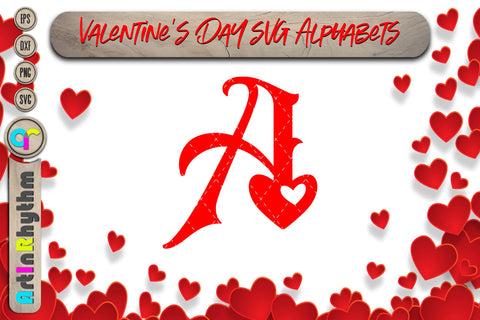 Valentines Alphabet letter svg SVG Artinrhythm shop 