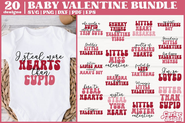 Valentines Baby Bundle | Baby Valentine SVG Bundle SVG Carla C Designs 