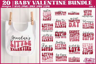 Valentines Baby Bundle | Baby Valentine SVG Bundle | Vol 2 SVG Carla C Designs 
