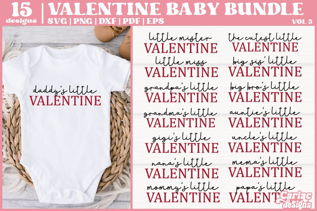 Valentines Baby Bundle | Little Valentine SVG Bundle | Vol3 SVG Carla C Designs 