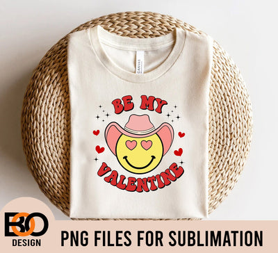 Valentines be mine Png sublimation design, valentines day love smile be mine valentine Smiley Face png digital download tshirt design Sublimation BOO-design 