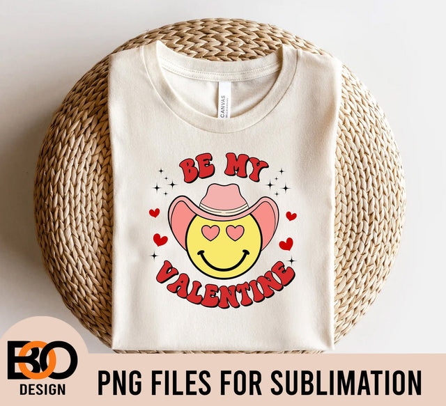 Valentines be mine Png sublimation design, valentines day love smile be mine valentine Smiley Face png digital download tshirt design Sublimation BOO-design 