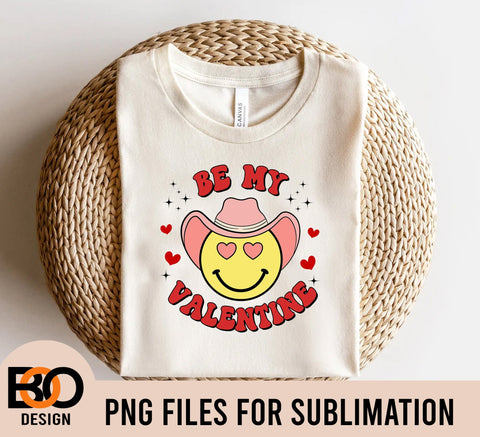 Valentines be mine Png sublimation design, valentines day love smile be mine valentine Smiley Face png digital download tshirt design Sublimation BOO-design 