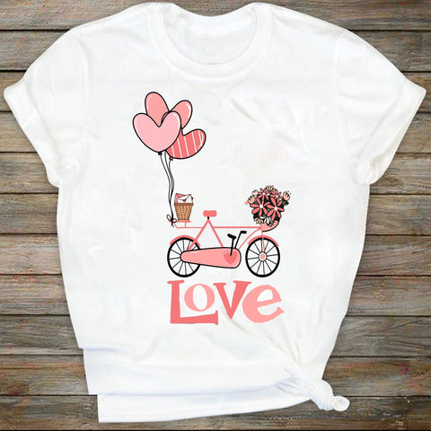 Valentines bicycle SVG file, bicycle sublimation file SVG DiamondDesign 