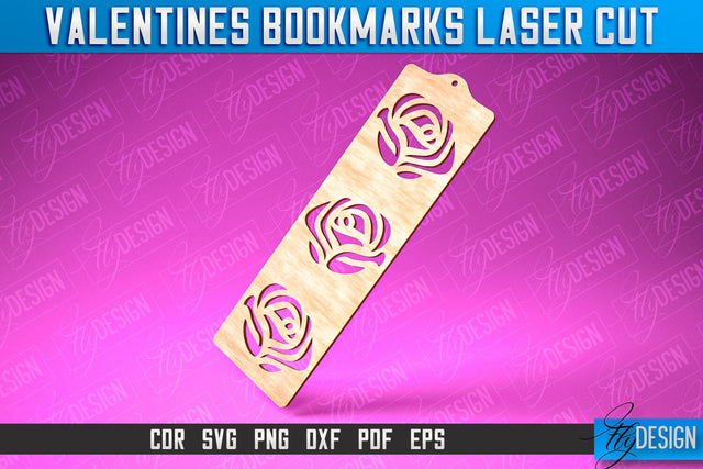 Valentines Bookmarks Laser Cut | Bookmark SVG | Book Lover SVG Fly Design 