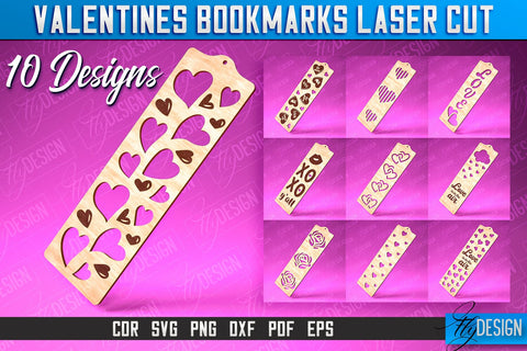 Valentines Bookmarks Laser Cut | Bookmark SVG | Book Lover SVG Fly Design 