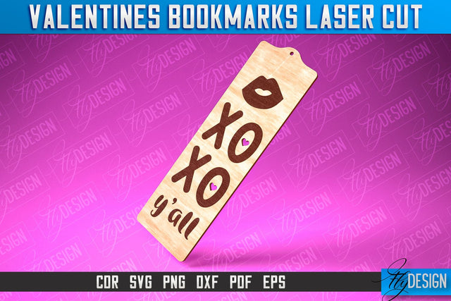 Valentines Bookmarks Laser Cut | Bookmark SVG | Book Lover SVG Fly Design 