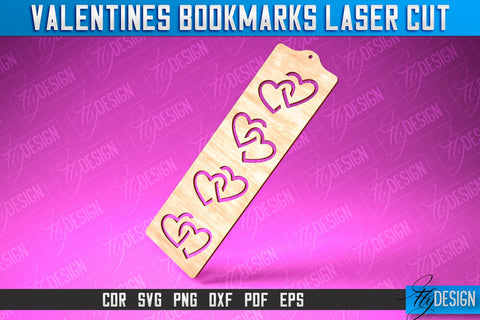 Valentines Bookmarks Laser Cut | Bookmark SVG | Book Lover SVG Fly Design 