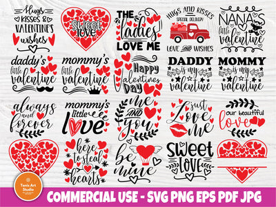 Valentines Bundle SVG Quotes, Hearts Svg, Love Svg SVG TonisArtStudio 