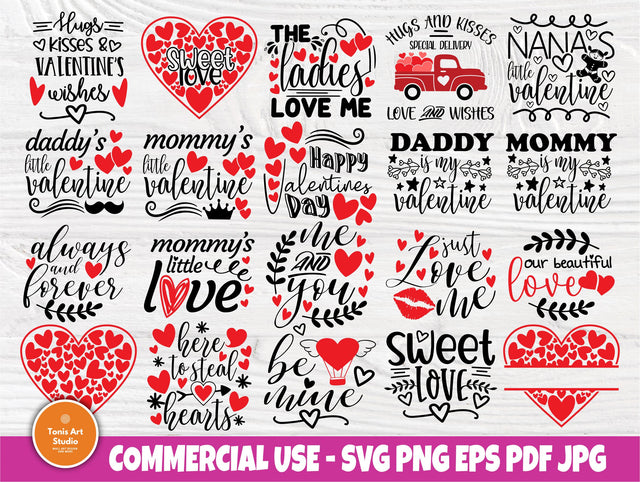 Valentines Bundle SVG Quotes, Hearts Svg, Love Svg SVG TonisArtStudio 
