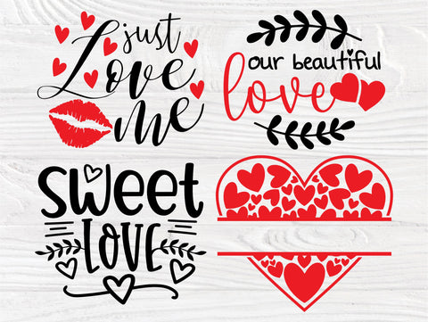 Valentines Bundle SVG Quotes, Hearts Svg, Love Svg SVG TonisArtStudio 