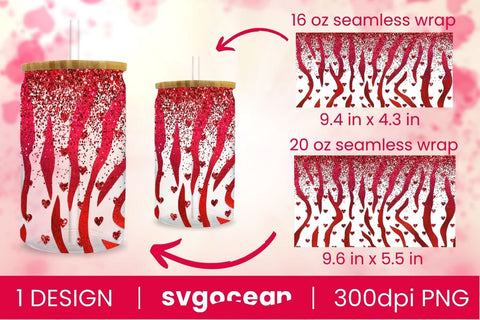 Valentines Can Glass | Libbey Glass | Beer Can Sublimation SvgOcean 
