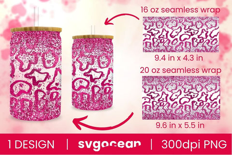 Valentines Can Glass | Libbey Glass | Beer Can Sublimation SvgOcean 