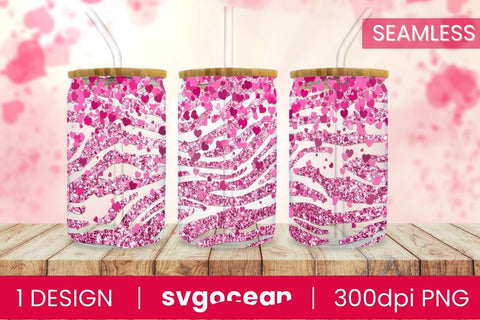 Valentines Can Glass | Libbey Glass | Beer Can Sublimation SvgOcean 
