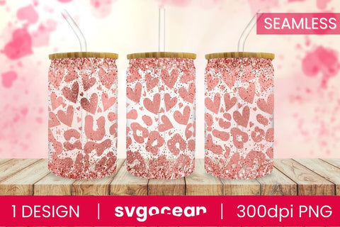 Valentines Can Glass | Libbey Glass | Beer Can Sublimation SvgOcean 