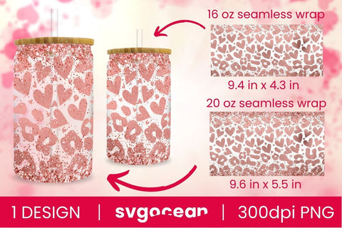Valentines Can Glass | Libbey Glass | Beer Can Sublimation SvgOcean 