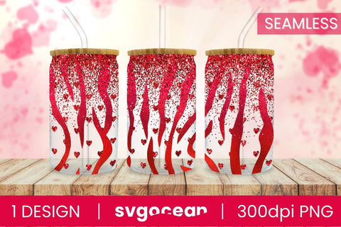 Valentines Can Glass | Libbey Glass | Beer Can Sublimation SvgOcean 