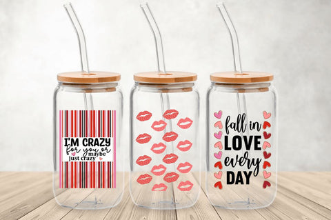 Valentines Can Glass Wrap SVG Bundle SVG Regulrcrative 
