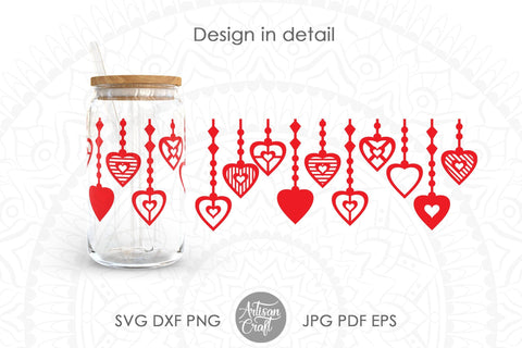 Valentines Can Glass Wrap SVG file bundle SVG Artisan Craft SVG 