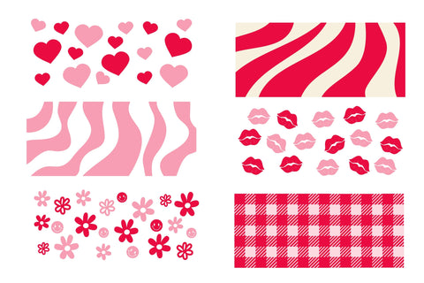 Valentines Can Glass Wrap SVG. Retro Love 16 OZ Can Glass SVG Olga Terlyanskaya 