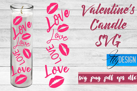 Valentine’s Candles SVG Bundle | Love SVG | Candles Design SVG SVG Fly Design 