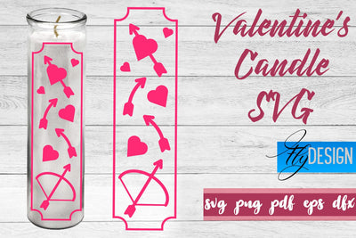 Valentine’s Candles SVG | Love SVG | Candles Design SVG SVG Fly Design 
