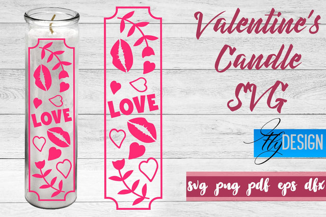 Valentine’s Candles SVG | Love SVG | Candles Design SVG SVG Fly Design 