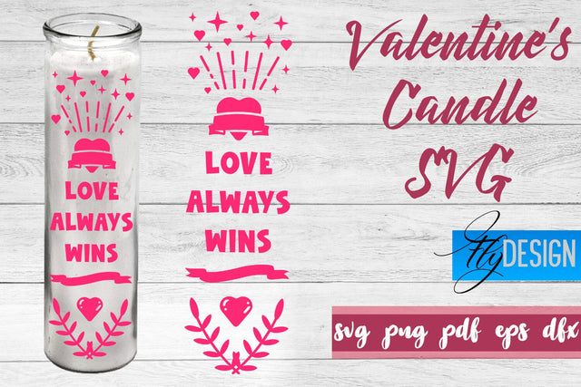 Valentine’s Candles SVG | Love SVG | Candles Design SVG SVG Fly Design 