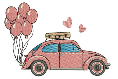 Valentines Car Embroidery Designs, Beetle Love, Valentine's day Embroidery Designs Embroidery/Applique DESIGNS NextEmbroidery 