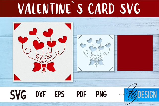 Valentines Card SVG | Gift Card SVG SVG Fly Design 